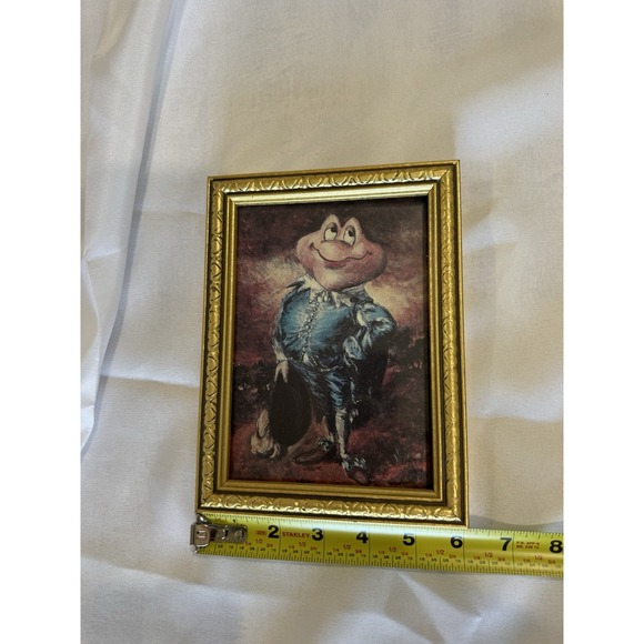 Mr. Toad Blue Boy Disneyland Gallery Art Card 1982 Framed Mr Toad's Wild ride - Picture 2 of 16